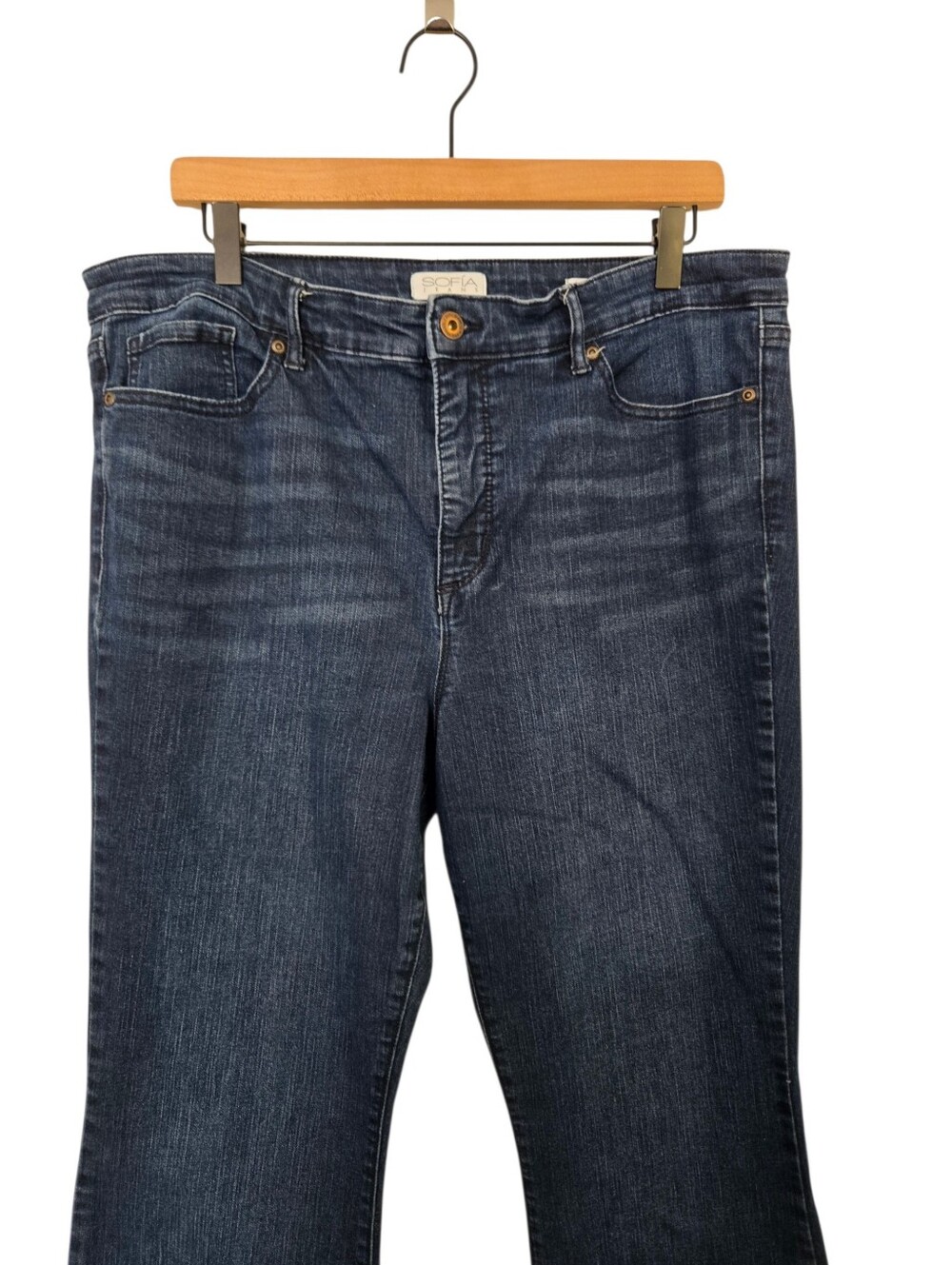 Sofia Jeans by Sofia Vergara Melisa Flare Jeans Women’s Size 16 Dark Wash Stretc - Picture 3 of 6